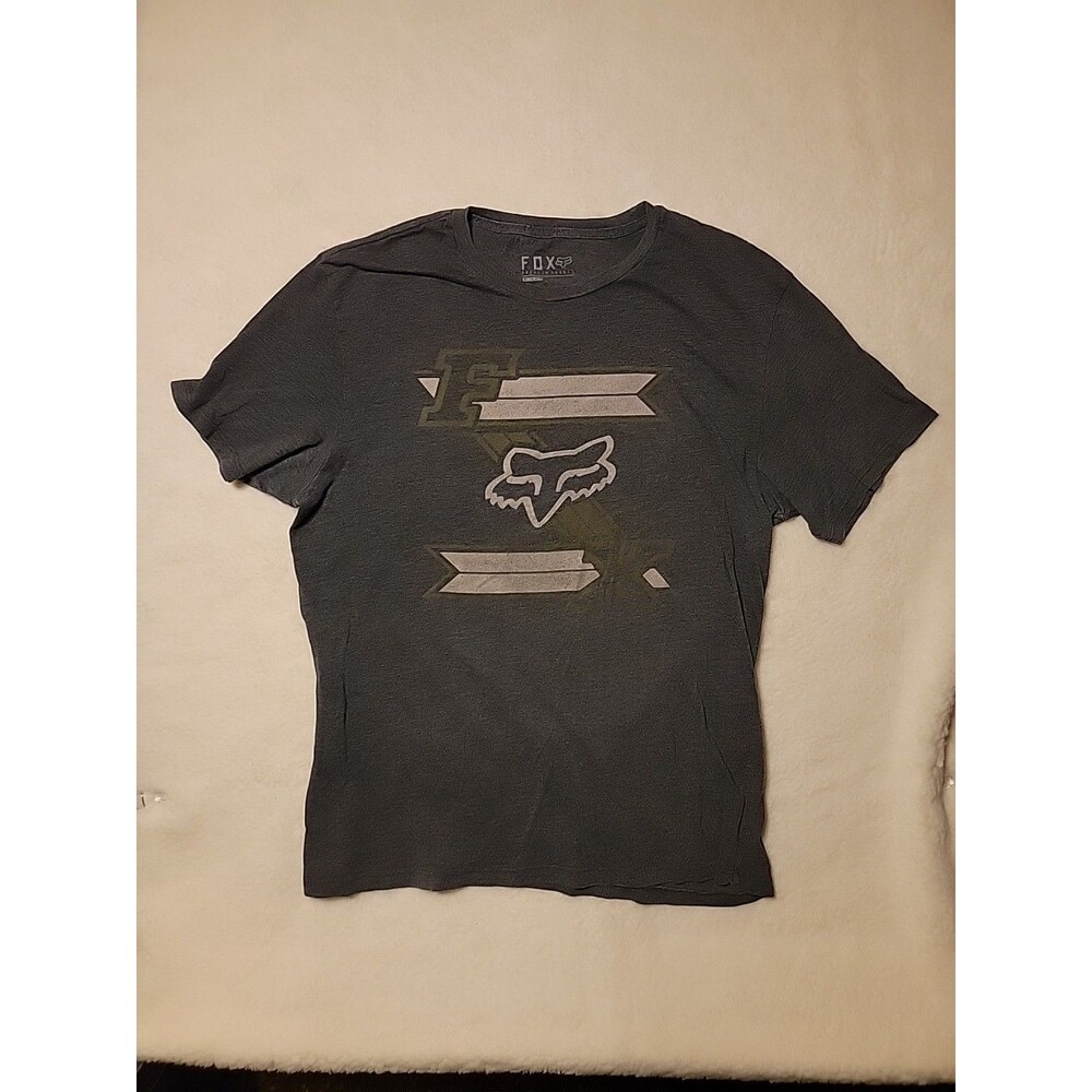 Fox Racing Tshirt Gray Mens XL Vtg